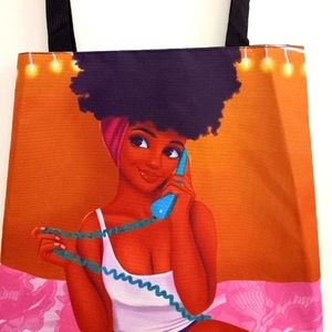 On the phone with My Bae Colorful Tote bag Size 39.5